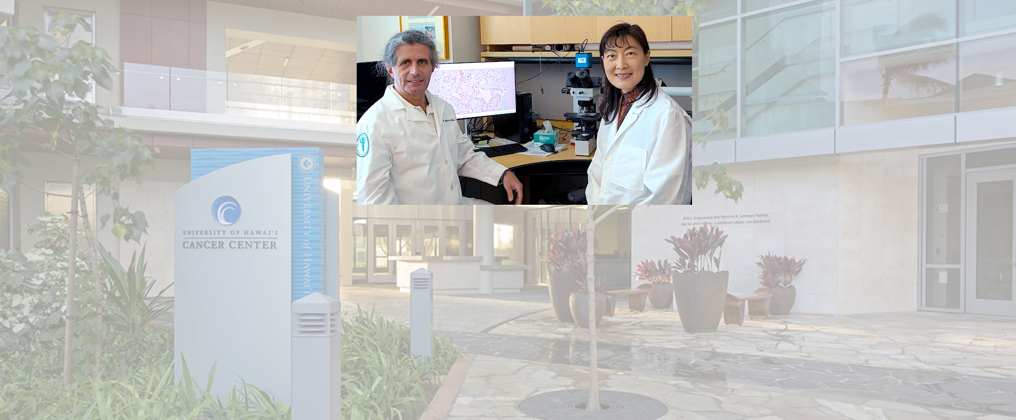 UH Cancer Researchers Michele Carbone and Haining Yang